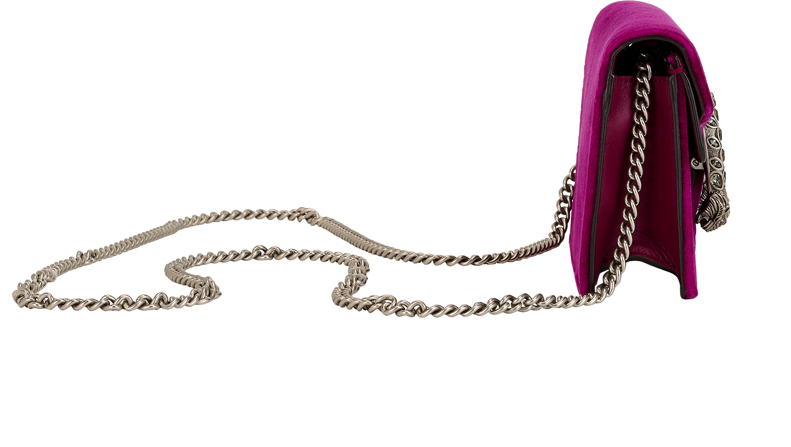 Super Mini Dionysus, &pound;550, Handbags, Purple, Velvet, Side view